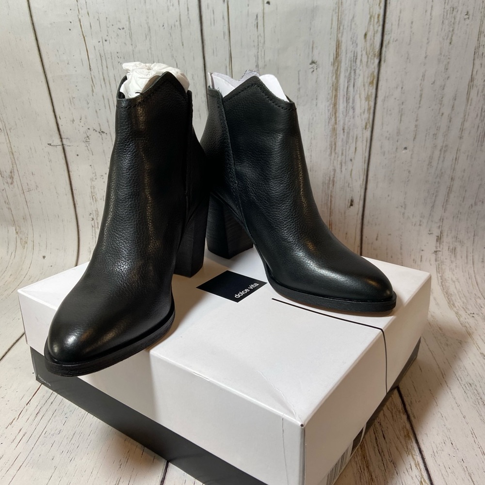 Dolce Vita Shep black leather bootie